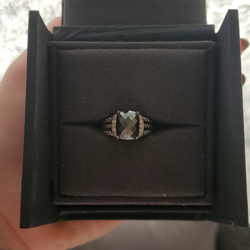 David Yurman Amethyst Petite Wheaton Ring size 6